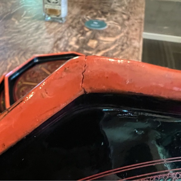 Vintage Mid Century Asian Serving Trays - Picture 12 of 15